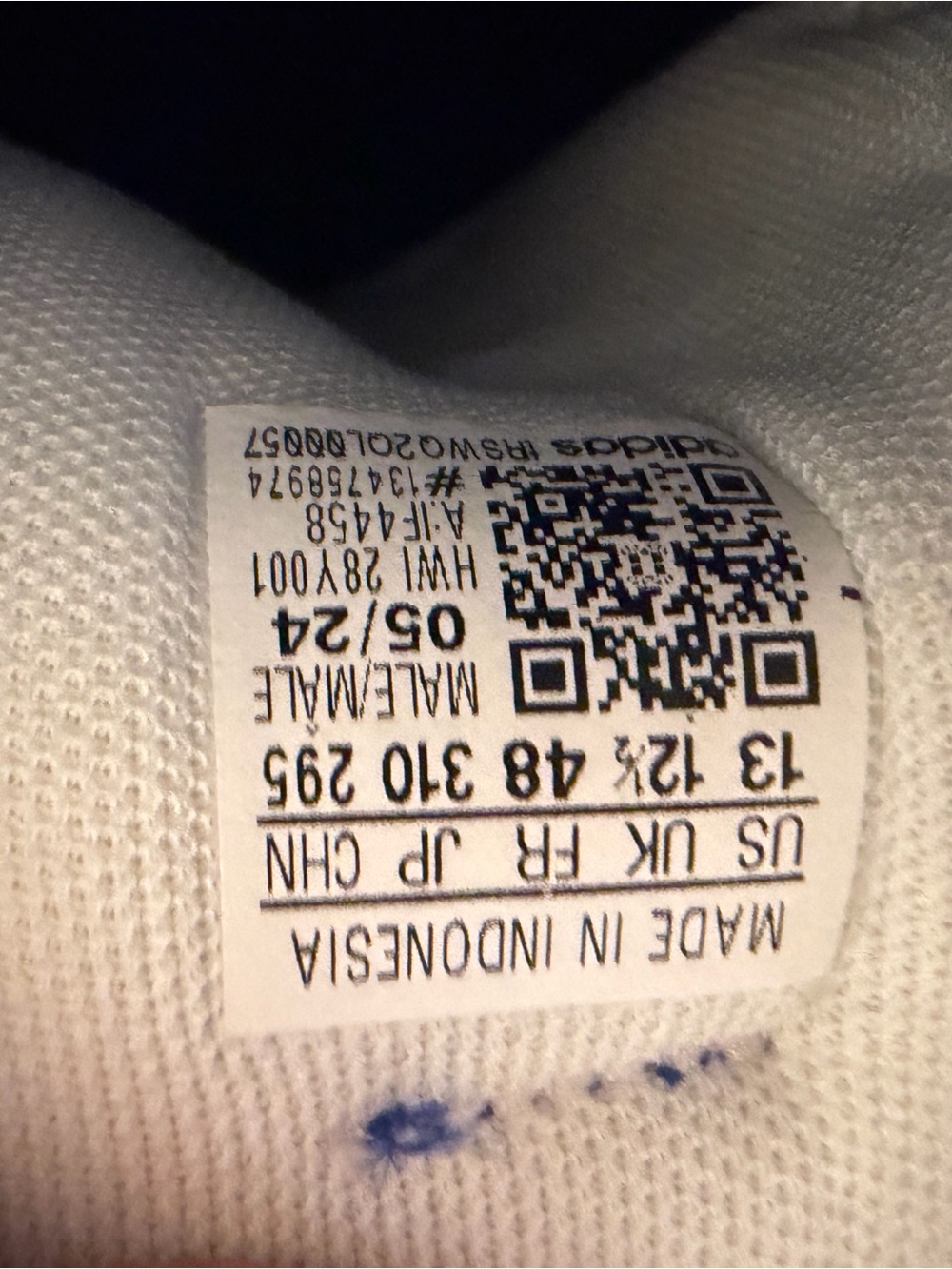 adidas Blue and White Low-Top Sneakers - Picture 3 of 3